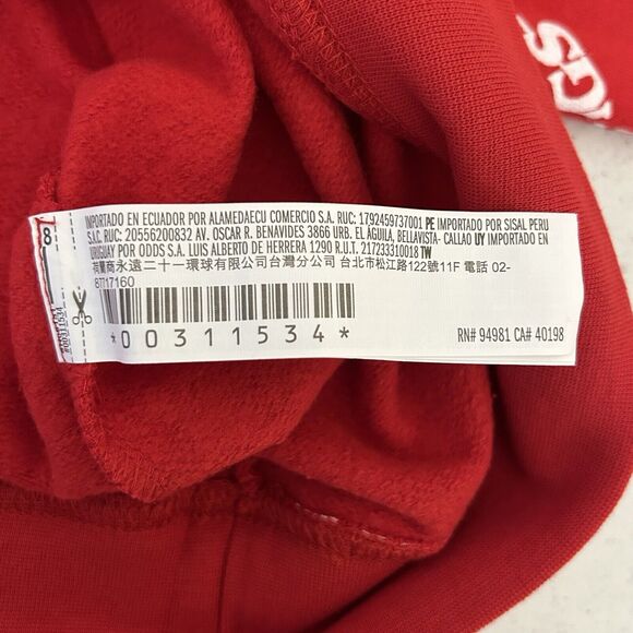 Stranger Things Cropped Sweatshirt Womens Small Red All over graphic Netflix NEW - Picture 7 of 9